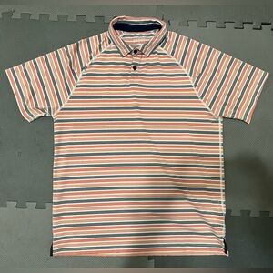 GUC Mens Rhone Delta Pique Striped Polo Shirt Large